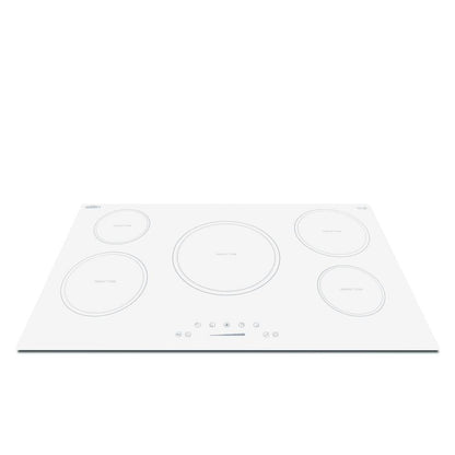 36 In. Electric Induction Cooktop in White with 5 Elements
