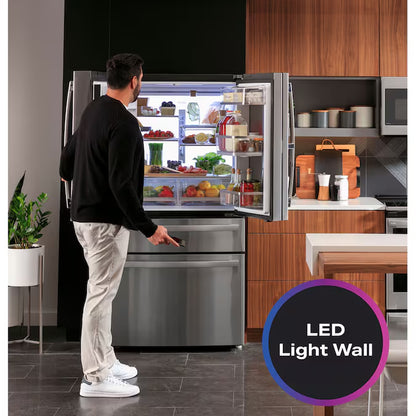 Profile Counter-Depth 22.4-Cu Ft 4 -Door 36-In Wide Smart Compatible French Door Refrirator with Ice Maker with Water and Ice Dispenser and Door within Door ( Finrprint-Resistant Stainless Steel ) ENERGY STAR Certified