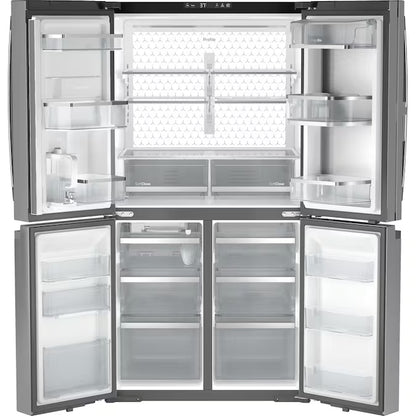 Profile Standard-Depth 28-Cu Ft 4 -Door 36-In Wide Smart Compatible French Door Refrirator with Ice Maker with Water Dispenser and Door within Door ( Finrprint-Resistant Stainless Steel ) ENERGY STAR Certified
