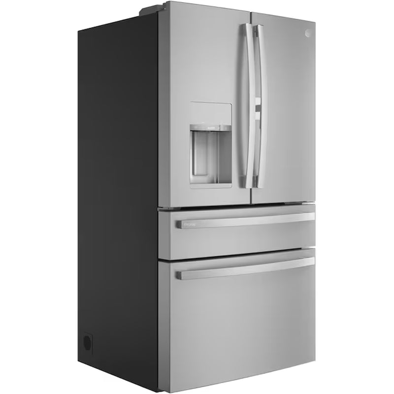 Profile Counter-Depth 22.4-Cu Ft 4 -Door 36-In Wide Smart Compatible French Door Refrirator with Ice Maker with Water and Ice Dispenser and Door within Door ( Finrprint-Resistant Stainless Steel ) ENERGY STAR Certified