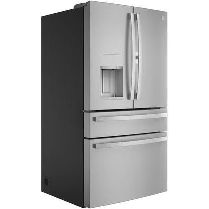 Profile Counter-Depth 22.4-Cu Ft 4 -Door 36-In Wide Smart Compatible French Door Refrirator with Ice Maker with Water and Ice Dispenser and Door within Door ( Finrprint-Resistant Stainless Steel ) ENERGY STAR Certified