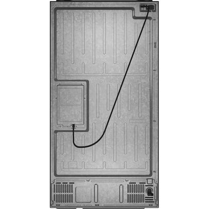 Counter-Depth 22.3-Cu Ft 4 -Door 36-In Wide Smart Compatible French Door Refrigerator with Ice Maker with Water and Ice Dispenser ( Matte Black with Brushed Stainless Handles ) ENERGY STAR Certified