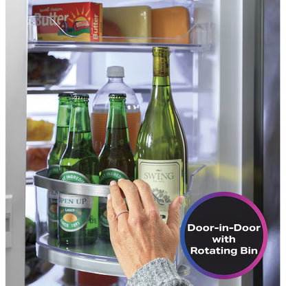 Profile Counter-Depth 22.4-Cu Ft 4 -Door 36-In Wide Smart Compatible French Door Refrirator with Ice Maker with Water and Ice Dispenser and Door within Door ( Finrprint-Resistant Stainless Steel ) ENERGY STAR Certified