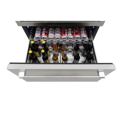 29.5-In W 135 -Bottles Stainless Steel/Wood Dual Zone Cooling Built-In/Freestanding Indoor Wine Cooler