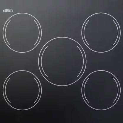 27 In. Radiant Electric Cooktop in Black with 5 Elements