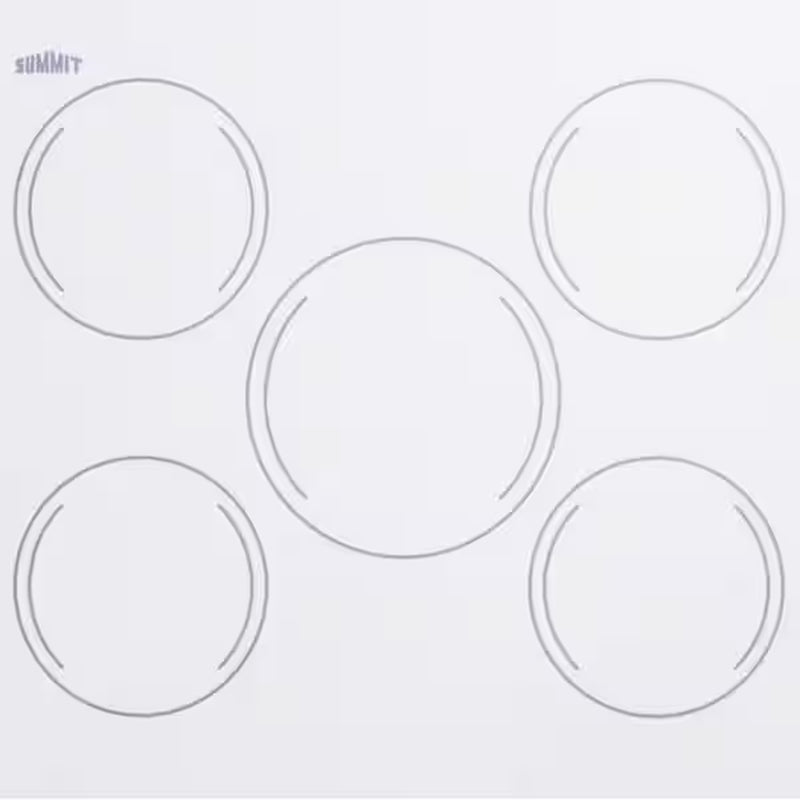 27 In. Radiant Electric Cooktop in White with 5 Elements