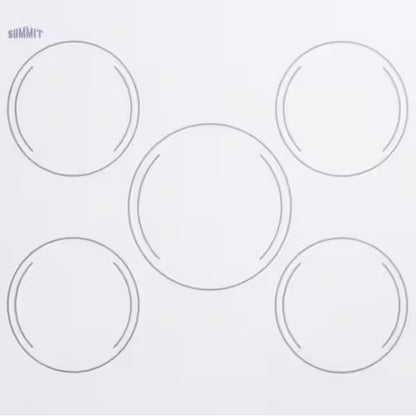 27 In. Radiant Electric Cooktop in White with 5 Elements