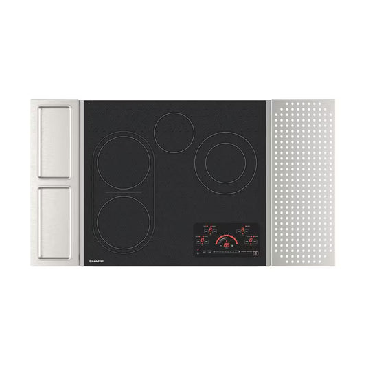 24 In. 4-Elements Smooth Electric Cooktop in Stainless Steel with Precision Glass Touch Controls and Double Power Zones